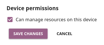 Use the checkbox to grant the chosen user permissions to manage content